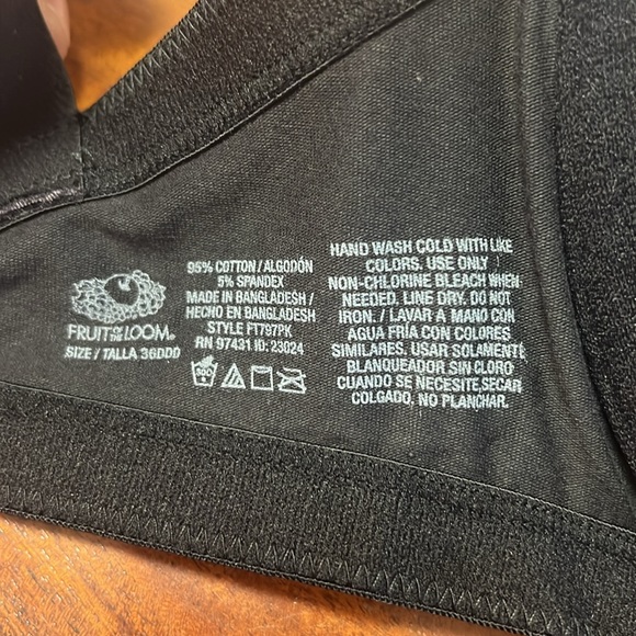 Women's Fruit Of The Loom FT797 Lightly Lined T-Shirt Bra - 3 Pack 36DDD - Picture 5 of 5